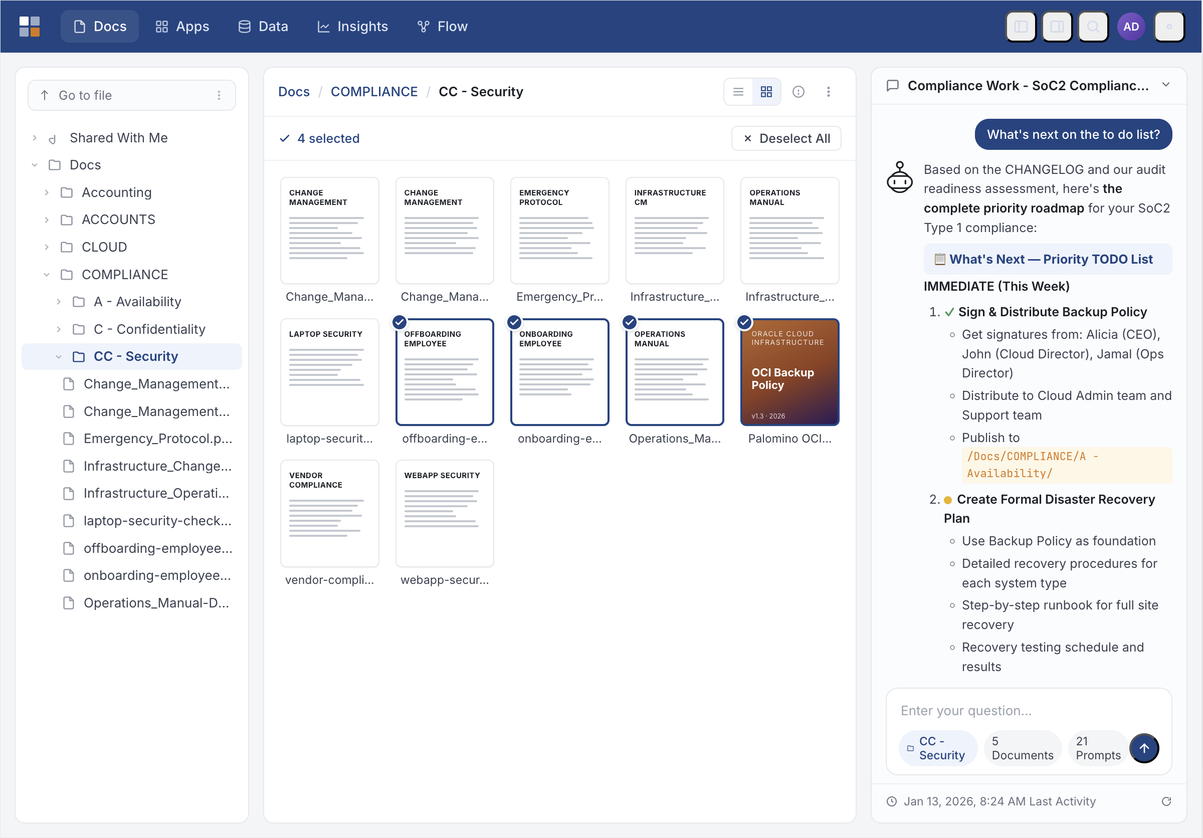 WebPal 4 Dashboard - Document Management